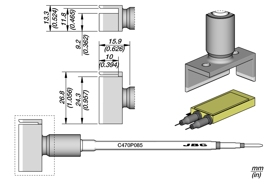 C470P085 - Fiber Coupled Chip Cartridge 24.3 x 9